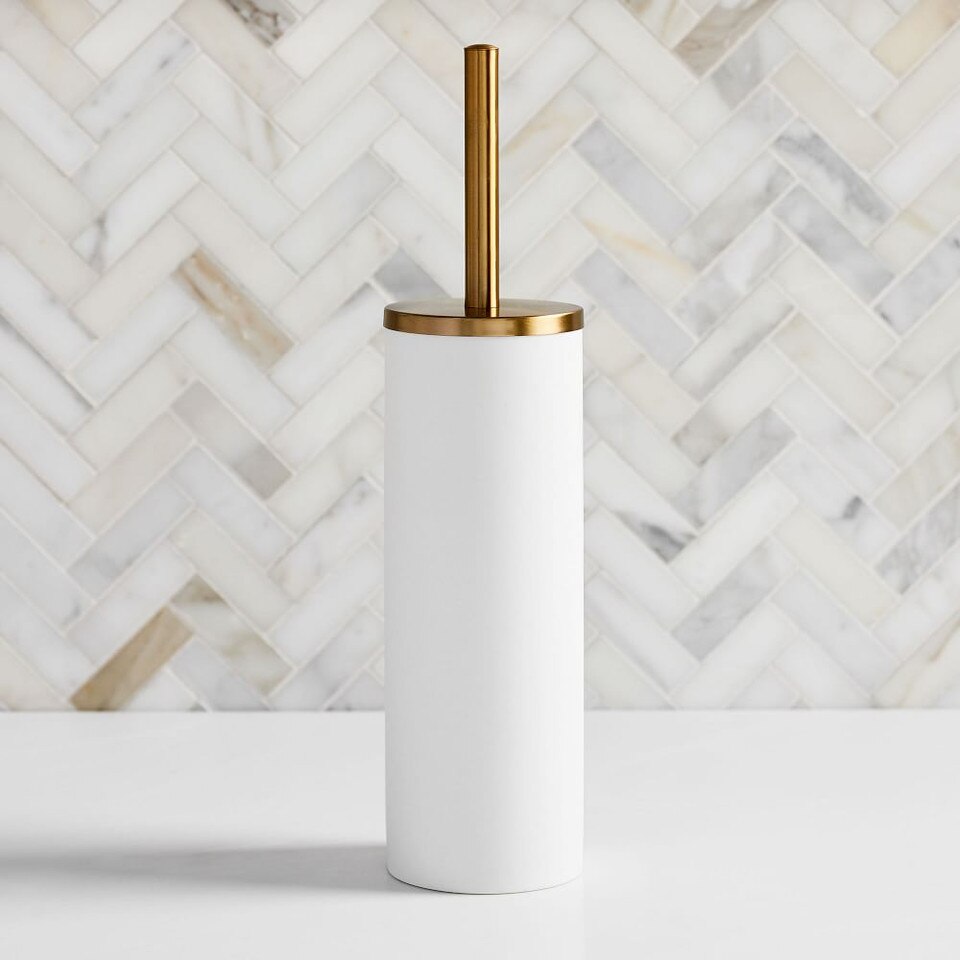 Modern Resin Stone Toilet Brush Holder West Elm Australia